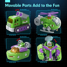 Load image into Gallery viewer, Toys for 4 Year Old Boys - 3 in 1 Take Apart Robot Kids Toys 3-5-7 STEM Toys for 5+ Year Old Boys Transformer Toys Building Construction 7 8 6 5 4 Year Old Boy Birthday Gift