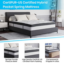 Load image into Gallery viewer, Flash Furniture Capri Comfortable Sleep 12 Inch CertiPUR-US Certified Hybrid Pocket Spring Mattress, Queen Mattress in a Box