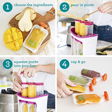 Load image into Gallery viewer, Infantino Squeeze Station - Pouch Filling Station for semi-Solid Food for Babies and Toddlers, Dishwasher Safe and BPA Free for Homemade Baby Food