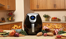 Load image into Gallery viewer, Power Air Fryer XL 3.4 QT Black - Turbo Cyclonic Airfryer With Rapid Air Technology For Less or No Oil. Include Recipes Book