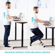 Load image into Gallery viewer, DRAGONN (by VIVO) Ergonomic Kneeling Chair, Adjustable Stool for Home and Office - Improve Your Posture with an Angled Seat - Thick Comfortable Cushions, Black (DN-CH-K01B)