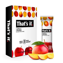 Load image into Gallery viewer, That's it. Apple + Mango 100% Natural Real Fruit Bar, Best High Fiber Vegan, Gluten Free Healthy Snack, Paleo for Children & Adults, Non GMO No Sugar Added, No Preservatives Energy Food (12 Pack)