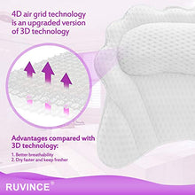 Load image into Gallery viewer, Bath Pillow RUVINCE Luxurious Bath Pillows for Tub Contains 2 Loofah Body Scrubber Ergonomic Bathtub Pillow for Neck,Head & Shoulders