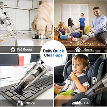Load image into Gallery viewer, Handheld Vacuum Cleaner, Car Vacuum Cleaner, Rechargeable High Power Cordless with Quick Charge, LED Light, Hand Vac for Home and Car Cleaning, Wet & Dry