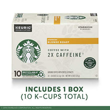 Load image into Gallery viewer, Starbucks Blonde Roast Coffee K-Cups with 2X Caffeine | Coffee Pods for Keurig Brewers | 1 Box (10 Pods)