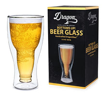 Load image into Gallery viewer, Dragon Glassware Beer Glass, Insulating Double Walled Glass, 13.5-Ounce