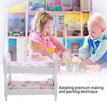 Load image into Gallery viewer, HelloCreate Doll Bunk Bed, House Mini Furniture Children Bedroom Model Bunk Bed Toys(Pink gloves)