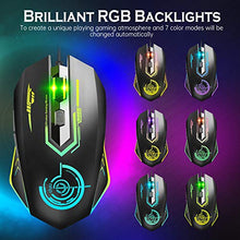 Load image into Gallery viewer, Gaming Mouse Wired, UHURU USB Computer Mice with 6 Programmable Buttons, 4 Adjustable DPI Up to 4800, 7 Backlight Modes Ergonomic RGB Gaming Mouse for Laptop PC Gamers