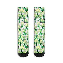 Load image into Gallery viewer, Men's Peridot-Crystal-Gems-Yellow-Hair‎-Green- Socks Long Crew Running Steven-Universe- Socks Fancy