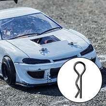 Load image into Gallery viewer, 120 Pieces Universal RC Body Clips Car Clips Silver and Black Stainless Steel R Clips for All 1/10 1/12 Scale Redcat HPI Himoto HSP Exceed RC Car Parts Truck Buggy Shell Replacement