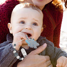 Load image into Gallery viewer, Slotic Baby Teething Toys, Dinosaur Teether Pain Relief Toy with Pacifier Clip Holder Set for Newborn Babies, Freezer Safe Neutral Shower Gift, Soft & Textured Stocking Stuffers for Boy and Girl