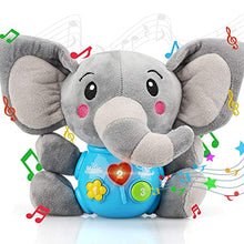 Load image into Gallery viewer, Toy Life Plush Elephant Baby Toys - Newborn Baby Musical Toys for Baby 0 to 36 Months & Soft Dinosaur Pull Back Cars for Toddlers 1-3 Baby Car Toy Soft Pull Back Vehicles Dinosaur Toys for Tod