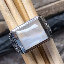Load image into Gallery viewer, Natural Rainbow Moonstone 925 Solid Sterling Silver Men's Ring Size 8, 9, 10, 12, 13