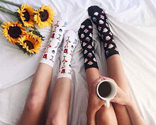 Load image into Gallery viewer, Hot Sox Women's Food Alcohol Novelty Fashion Casual Crew Socks, Tropical Drinks (White), Shoe Size: 4-10