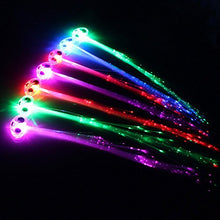 Load image into Gallery viewer, Midafon 15 Pack LED Color Changing Fiber Optic Hair Lights Barrettes Light Up Party Favors Glow Toys Supplies