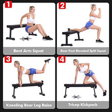 Load image into Gallery viewer, BangTong&Li Flat Weight Bench Utility Workout Exercise Training Equipment for Fitness