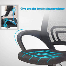 Load image into Gallery viewer, Simple Home Ergonomic Desk Office Chair Mesh Computer Chair, Lumbar Support Modern Executive Adjustable Stool Rolling Swivel Chair for Back Pain, Best Chic Modern Desk Chair - Black, 3 Piece Set
