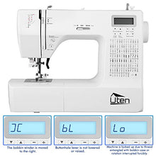 Load image into Gallery viewer, Sewing Machines, Portable Embroidery Machine with 200 Built-in Stitches and 8 Buttonhole Patterns, Portable Sewing Machine for Sewing, Hem, Reverse Sewing Equipped with Lighting (AA-Sewing Machine)