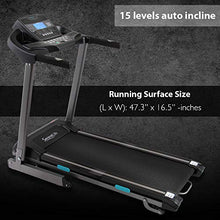 Load image into Gallery viewer, SereneLife Foldable Digital Home Gym Treadmill | Smart Auto Incline Exercise Machine with Downloadable App | Large Running Treadmill with MP3 Player & Stereo Speakers | 2.5HP, 10MPH Speed - SLFTRD35