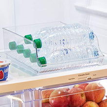 Load image into Gallery viewer, iDesign Plastic Refrigerator and Freezer Storage Organizer Bin Water Bottle and Drink Holder for Kitchen, Basement, Garage Fridge, BPA-Free, Clear