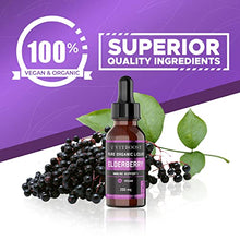 Load image into Gallery viewer, VITBOOST Vegan Liquid B12 Drops – 60 x 5000 mcg Extra Strength Raspberry Flavored Vit B12 Supplement & VITBOOST Extra Strength Vegan 200mg Organic Elderberry Syrup Kids & Adults Antioxidant Supplement