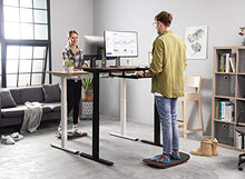 Load image into Gallery viewer, FEZIBO Standing Desk Mat with Anti Fatigue Bar, Wooden Wobble Balance Board with Ergonomic Design Comfort Floor Mat (Medium, Obsidian Black)