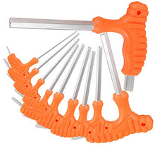 Load image into Gallery viewer, 10PCS T-Handle Hex Key Allen Wrench Set, Heavy Tee Handle Hex Key, Metric 2-10mm, It is widely used in factories, homes, Auto/Bicycle. Gifts for men