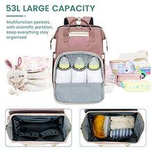 Load image into Gallery viewer, Baby Diaper Backpack, Insulated Bottle Warmer Newborn Registry for Baby Shower Gifts, Portable Nappy Bags for Girls Boys, Multifunction Travel Stuff Maternity New Mom Gifts for Women (Pinkļ¼