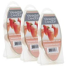 Load image into Gallery viewer, Yankee Candle White Strawberry Bellini Wax Melts, 3 Packs of 6 (18 Total)
