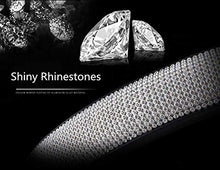 Load image into Gallery viewer, New Diamond Leather Steering Wheel Cover with Bling Bling Crystal Rhinestones, Universal Fit 15 Inch Car Wheel Protector for Women Girls,Black