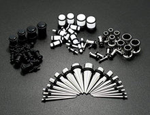 Load image into Gallery viewer, Finrezio 72PCS 14G-00G Ear Stretching Kit Tapers Plugs Gauges Set Body Piercing Jewelry Made of Surgical Stainlese Steel and Acrylic