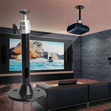 Load image into Gallery viewer, YiePhiot Mini Ceiling Wall Projector Mount Stand Compatible with QKK, DR.J, DBPOWER, Anker, VANKYO, AAXA, Jinhoo, PVO, TMY, AuKing and Most Other Mini Projector (175mm, Black)