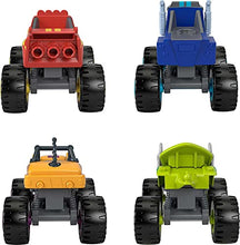 Load image into Gallery viewer, Fisher-Price Blaze and The Monster Machines Racers 4 Pack, Set of Die-Cast Metal Push-Along Vehicles for Preschool Kids Ages 3 Years and Older