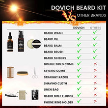 Load image into Gallery viewer, 12 In 1 Beard Grooming Care Kit For Men, Dovich 100% Natural Beard Oil Leave-in Conditioner,Beard Apron Bib,Beard Razor,Beard Shampoo, Beard Balm, Beard Brush