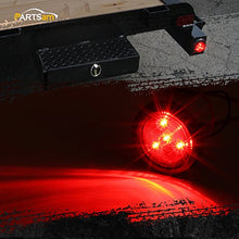 Load image into Gallery viewer, Partsam 2pcs Red Led Light Trailer 2" Round w/Plug & Grommet Kits Marker 4 LED, Flush Mount Red 2 Inch Round Led Trailer Lights, Sealed 2 Inch Round Led Marker Lights Red RV Trucks