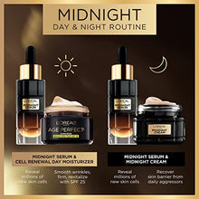 Load image into Gallery viewer, L'Oreal Paris Age Perfect Anti-Aging Midnight Face Serum 1 oz + Midnight Cream 1.7 oz, Smooths Wrinkles & Firms Skin + Eye Cream & Serum Sample