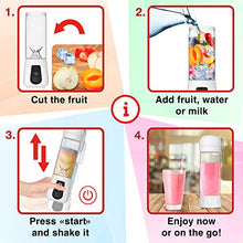 Load image into Gallery viewer, Portable Blender Lacomri – Powerful Crusher for Frozen Fruits and Veggies – Travel Blender – Cordless Blender – Portable Blender USB Rechargeable – Personal Blender – Mini Blender with Stainless-Steel Blades – Ideal for Healthy Juices and Smoothies