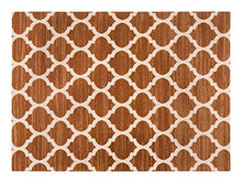 Load image into Gallery viewer, Anji Mountain Chair Mat Rug'd Collection, 1/4" Thick - For Low Pile Carpets & Hard Surfaces, Nizwa , Brown and Ivory Trellis