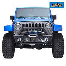 Load image into Gallery viewer, EAG Front Bumper Stubby with Fog Light Hole and Winch Plate Fit for 07-18 Wrangler JK Offroad