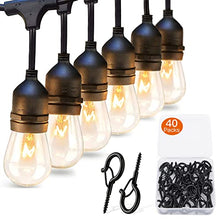 Load image into Gallery viewer, addlon Screw Hooks for Hanging Incandescent String Lights 40 Pcs with Safety Buckle