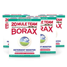 Load image into Gallery viewer, 20 Mule Team All Natural Borax Laundry Detergent Booster & Multi-Purpose Household Cleaner, 65 Ounce, 4 Count