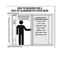 Load image into Gallery viewer, Ideal Pet Products 80" Fast Fit Aluminum Pet Patio Door, Cat Flap, 6.25" x 6.25" Flap Size, White