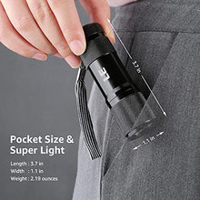 Load image into Gallery viewer, LE Black Light Flashlight, Small UV Lights 395nm, Portable Ultraviolet Light Detector for Invisible Ink Pens, Dog Cat Pet Urine Stain, AAA Batteries Included