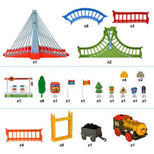 Load image into Gallery viewer, BeebeeRun Kids Car Race Track Set, Flexible Train Tracks for Toddlers with Musical Bridge and LED Electric Train Set, Car Track Toys for Boys and Girls