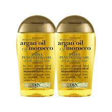 Load image into Gallery viewer, OGX Set of 2 Extra Strength Renewing + Argan Oil of Morocco Penetrating Hair Oil Treatment, Deep Moisturizing Serum for Dry, Damaged & Coarse Hair, Paraben-Free, Sulfated-Surfactants Free, 3.3 Fl Oz