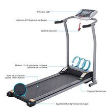 Load image into Gallery viewer, Folding Treadmill, Electric Running Machine with LCD Monitor Motorized Walking Running Machine Equipment for Home Gym (Silver)