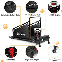 Load image into Gallery viewer, PETSITE Dog Treadmill, Pet Dog Running Machine for Small & Medium-Sized Dogs, Pet Fitness Treadmill with 1.4'' LCD Display Screen, 200 LBS Capacity