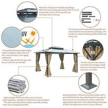 Load image into Gallery viewer, Aoxun 10x13FT Outdoor Double Roof Hardtop Gazebo Canopy, Aluminum Frame Grill Pergola for Patios with Netting and Curtains for Gardens,Terraces,Patio