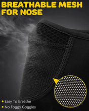 Load image into Gallery viewer, Breathable Kids Balaclava Ski Mask Boys Girls-Unique Design-Movable Face Part Black