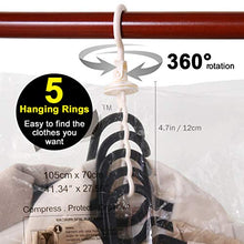 Load image into Gallery viewer, Hanging Vacuum Space Saver Bags for Clothes, 4 Pack Long 53x27.6 inches, Vacuum Seal Storage Bag Clothing Bags for Suits, Dress Coats or Jackets, Closet Organizer and Storage